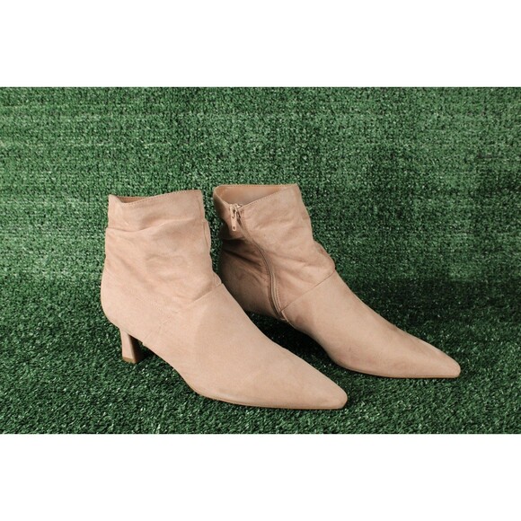 Naturalizer Womens Tribute Suede Beige Ankle Boots Size 8M Fall Winter - Picture 1 of 16